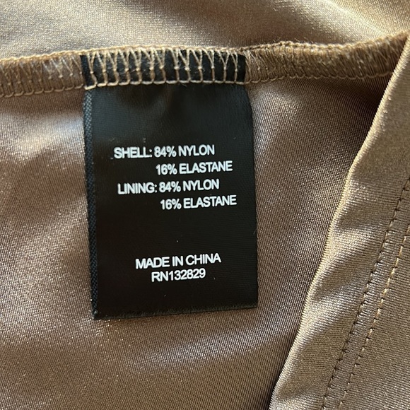 NWT Michael Costello X Revolve shimmery dark taupe midi sexy dress - Picture 9 of 10